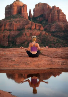 Woman on an Arizona yoga retreat