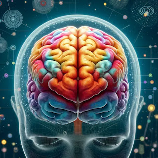 Illustration of the brain highlighting the areas engaged during meditation Illustration of the brain highlighting the areas engaged during meditation