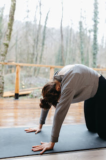 Yoga flow between Cat and Cow poses for emotional balance
