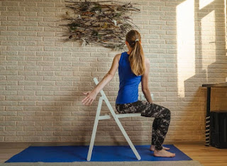 Seated spinal twist for flexibility and mobility