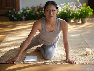 Yogi in Ardha Matsyendrasana twist for Ayurvedic spring detoxification.